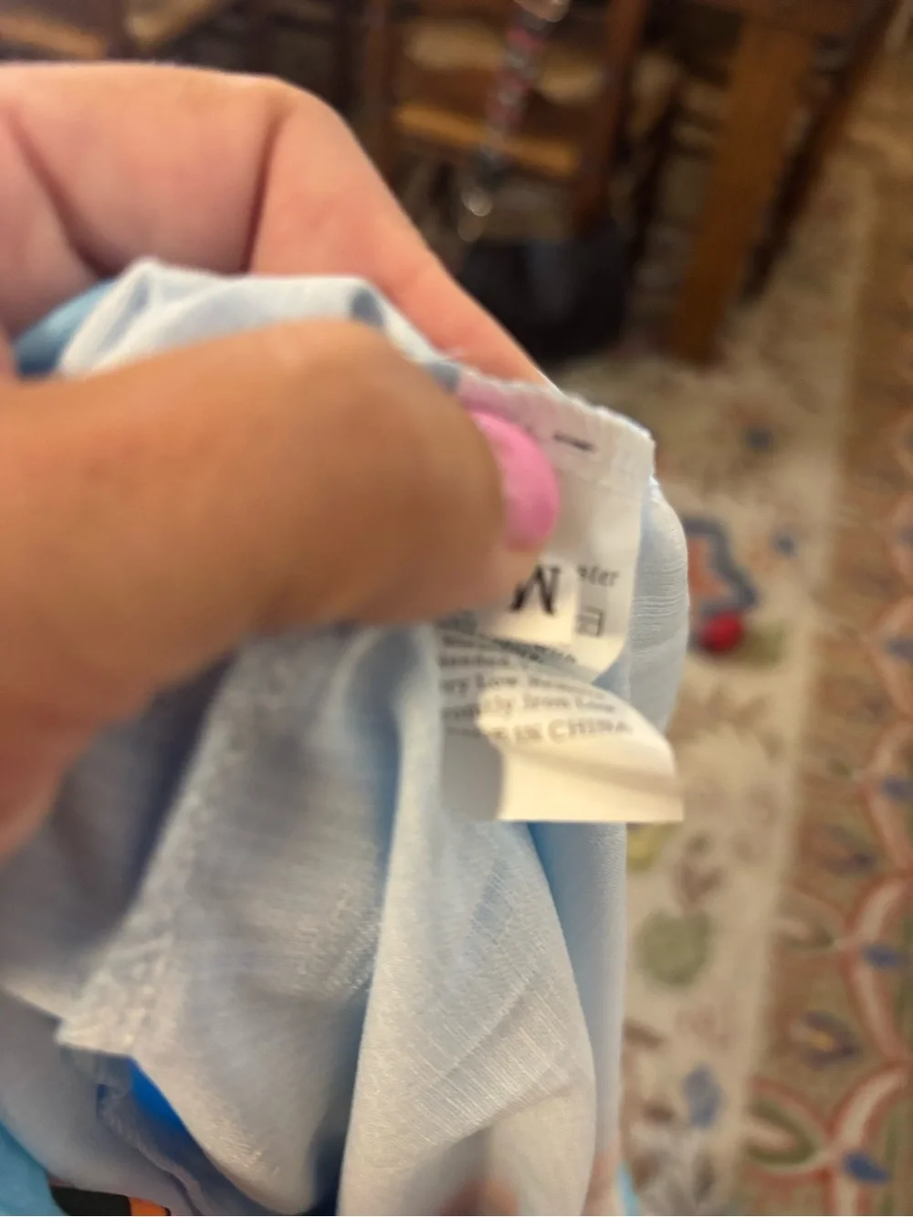Light Blue skirt and top set with Multi-Color Vertical Stripes